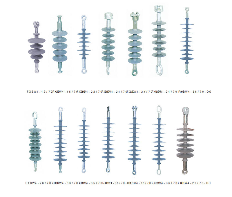 Bar-shaped suspension composite outlet type insulator