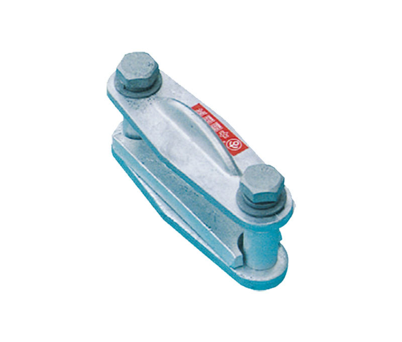 Two rectangular busbar fixing fittings (flat placement type) for indoor use